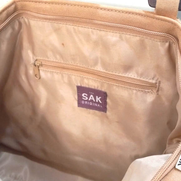 Vintage YK2 The Sac Original Crochet Wooden Beaded & Coin, Hand Bag - Picture 3 of 8